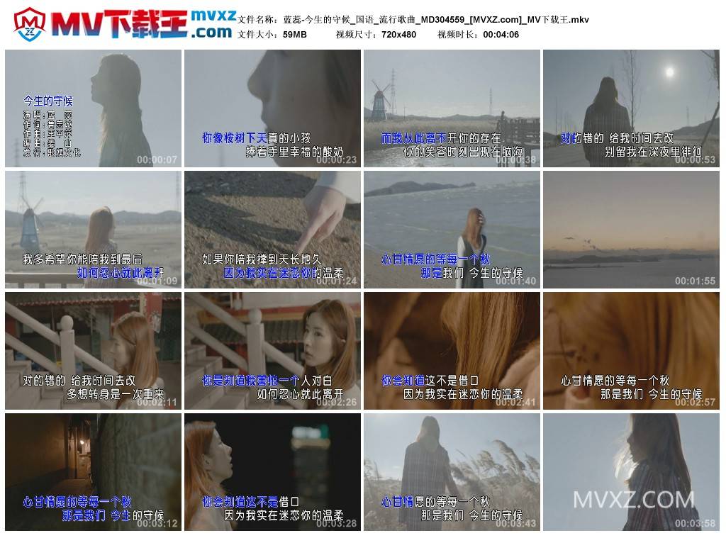 蓝蕊-今生的守候_国语_流行歌曲_MD304559